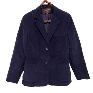 Vintage Navy Blue Corduroy Blazer